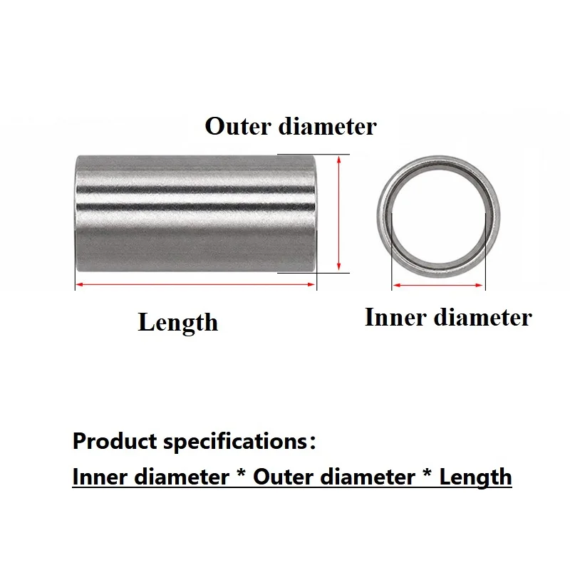 Unthreaded Carbon Steel Bushing Washers Inner Diameter 8mm 10mm Gaskets Round Hollow Standoff Spacer Sleeve