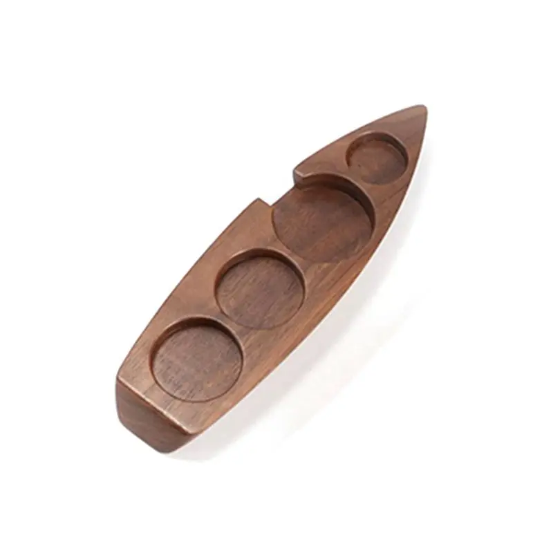 T78C! 58Mm Walnut Wood Coffee Powder Hammer Base Coffee Filter Screen Holder Coffee Maker Support Base Rack Coffee Accessories
