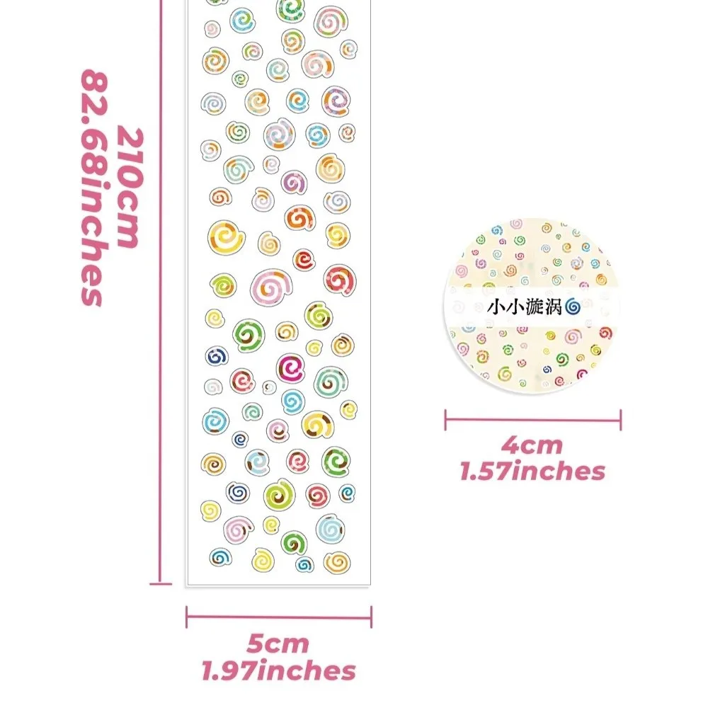 Mushroom Pattern PET Sticker Tapes Waterproof Basic Material Stationery Stickers DIY Removable Graffiti Star Decor Stickers