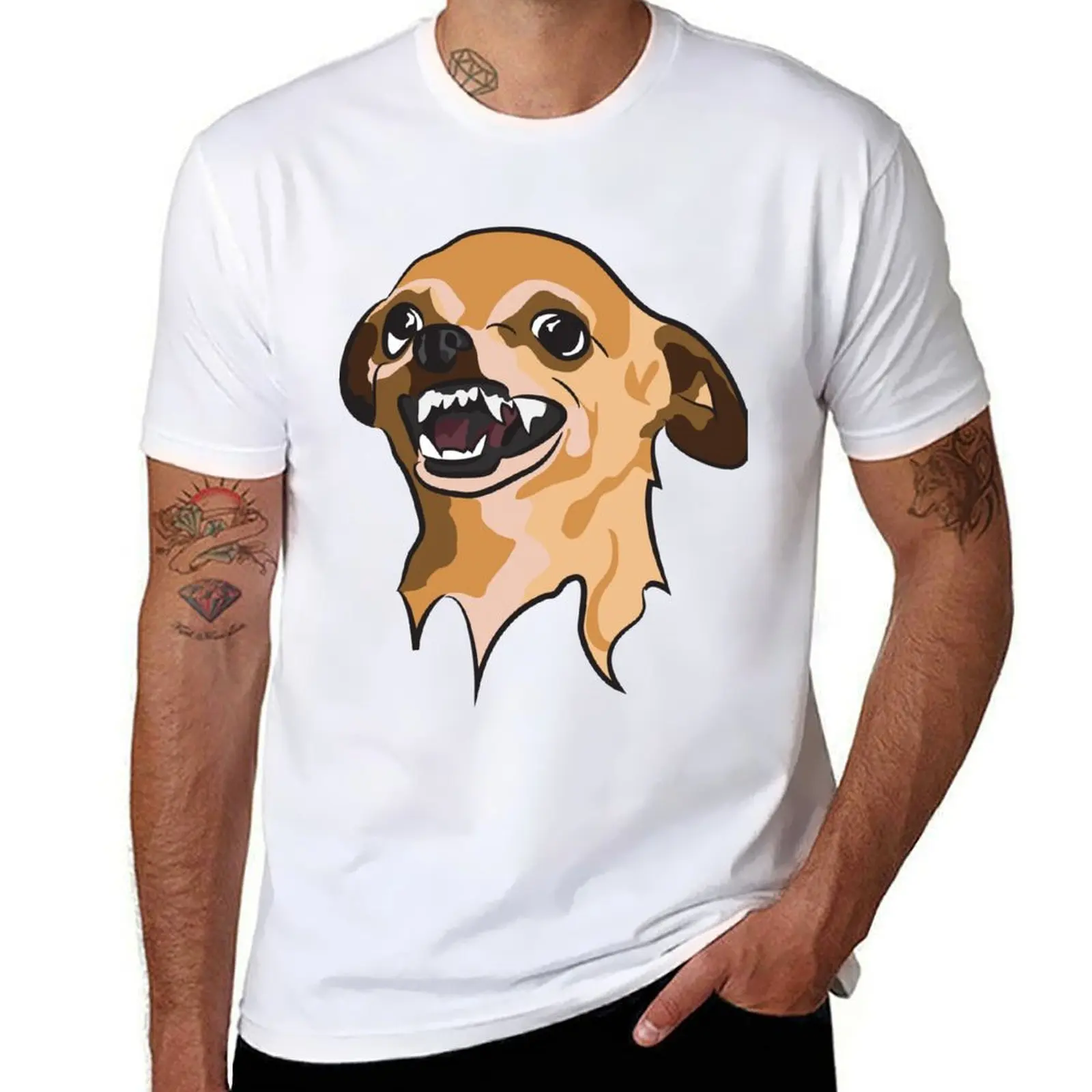 

Angry Chihuahua cartoon T-Shirt t shirt for man anime t shirts for man T-shirt