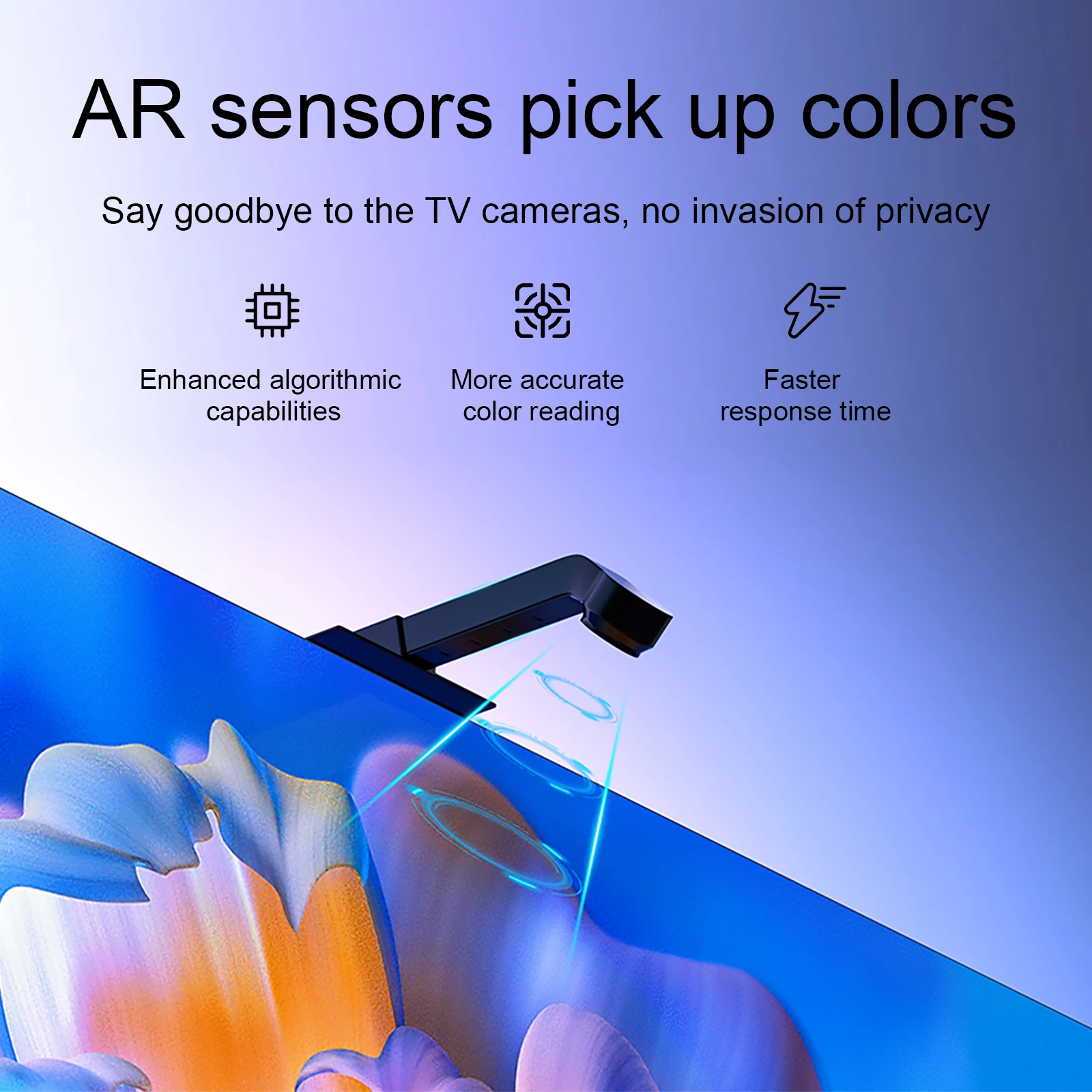 지능형 환경 TV 스트립 라이트, 몰입형 TV 백라이트, RGB 동기 환경 LED 스트립 라이트, 카메라 색상 선택