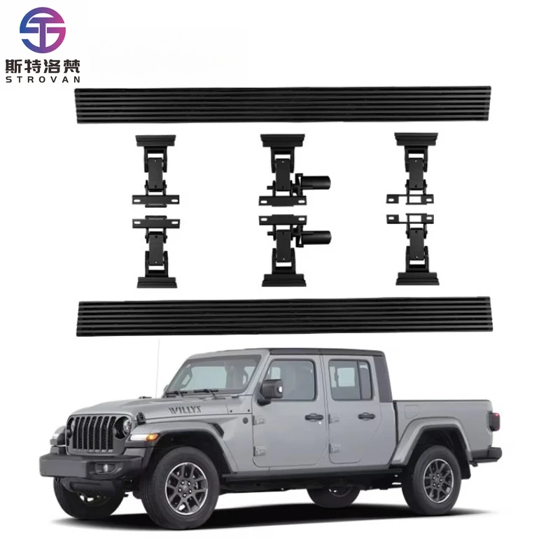 

STLF CLRAK 4x4 Anti-Pinch LED Car Side Steps Electric Running Boards for Gladiator 2020-2024
