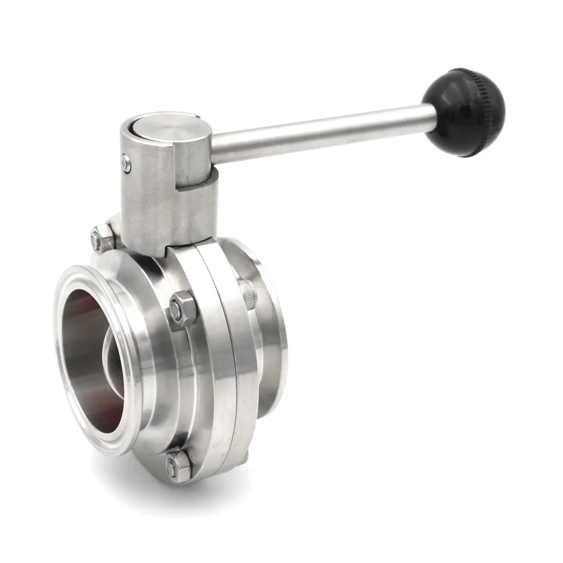 

1.5“2" Butterfly Valve Economical 38 51mm SS304 Stainless Steel Sanitary Tri Clamp Homebrew Beer Dairy Product 50.5 64MM