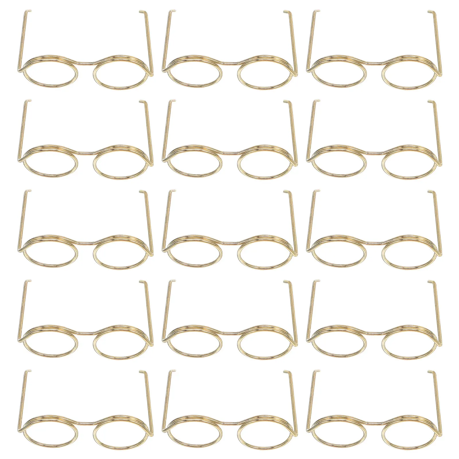 50Pcs Miniature Spectacles for Dollhouse Displays Tiny Wire Frame Glasses Craft Supplies Miniature Eyewear for DIY Decoration