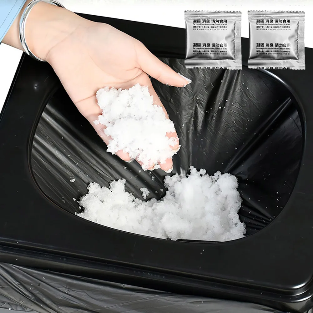 60-12PCS Camping Toilet Chemicals Liquid Waste Gelling Deodorizing Powder Eco Absorbent Gel for Camping Toilet for Portable Toil