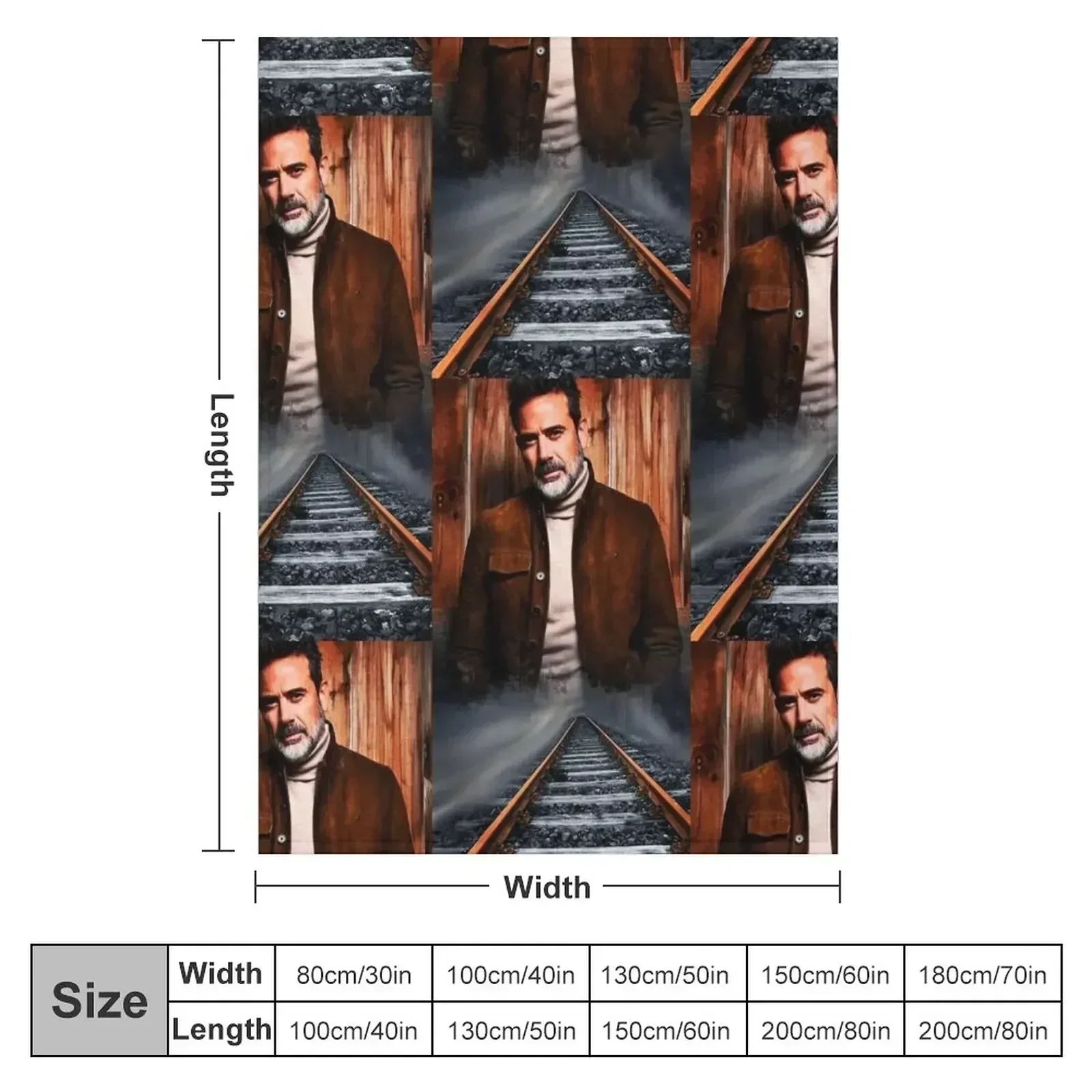 Jeffrey Dean Morgan Throw Blanket couch cozy soft plush fuzzy picnic outdoor blanket