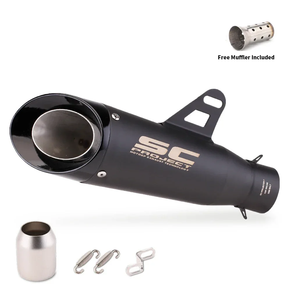 

51mm Universal Motorcycle sc Exhaust proyect Escape with DB Killer For Honda YZF R6 R3 R25 MT07 MT09 Z400 Z900 Z650 MT03