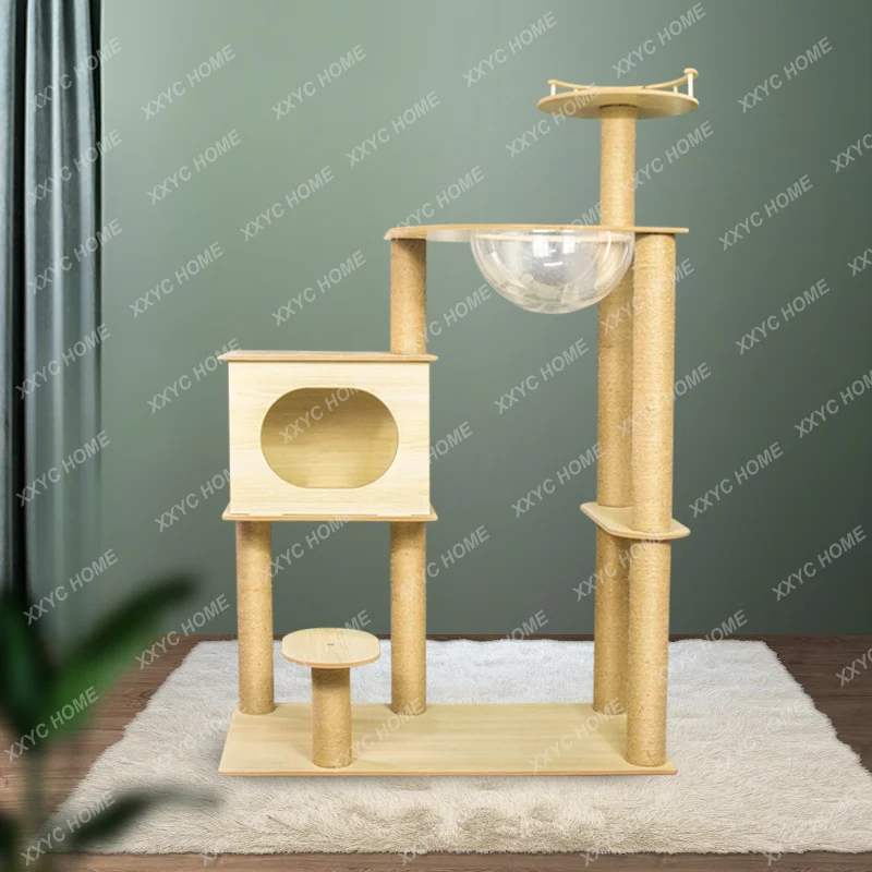 

Cat Climbing Frame Luxury Cat Climbing Column Wooden Cat Nest Cat Room Four Seasons Universal Space Capsule Cat House Big