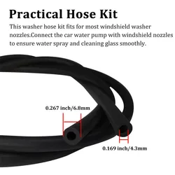 Universal 2m Windshield Washer Nozzle Hose for Renault megane 2 3 4 clio 4 duster trafic Avantime Captur DOKKER Espace Fluence