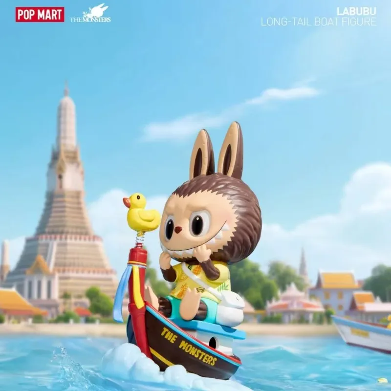

POP MART THE MONSTERS LABUBU Long tail Boat Figure Thailand Exclusive Blind Box Toys Cute Desktop Ornament Collection Figure