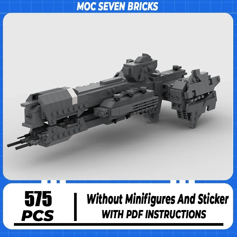 Military Series Moc Building Blocks UNSC Heavy Frigate Model Technology Bricks DIY Toys For