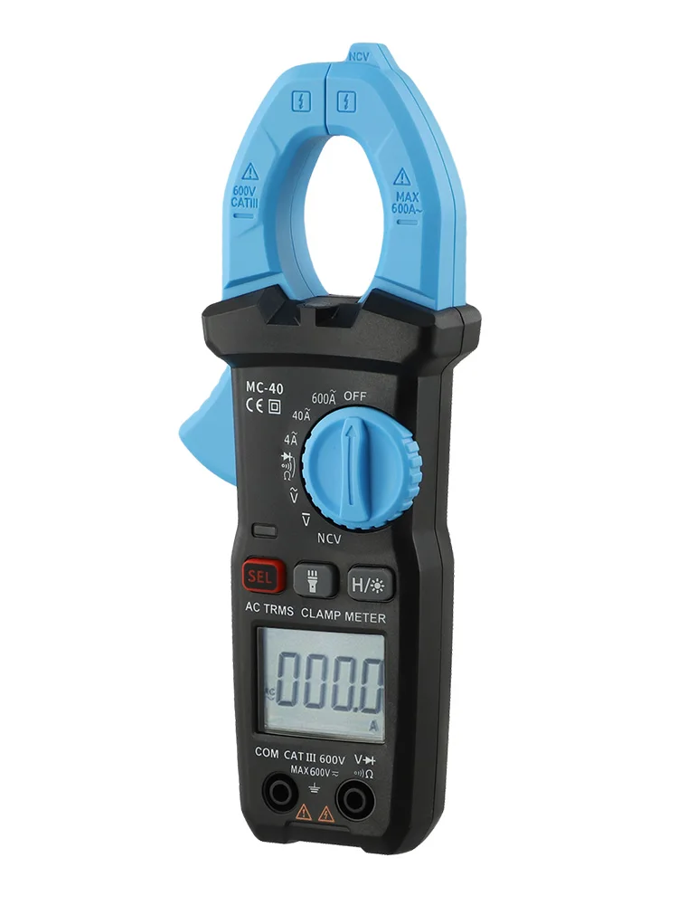 MC40 Digital Clamp Multimeter Designed for Professionals measuring AC/DC Voltages Up To 600V and Currents Up To 600A Safely