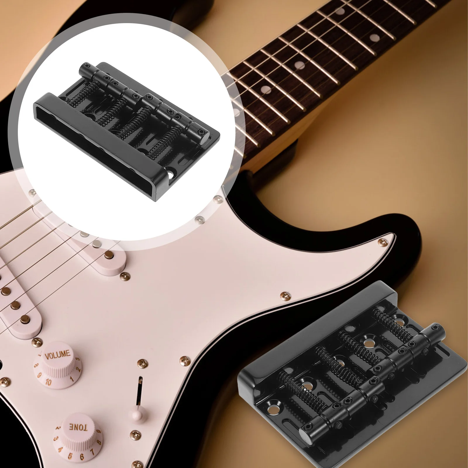 

4-String Electric Bass Bridge Saddle Durable Metal Guitar Part for Easy Installation and Comfortable Use Electric Bass Bridge