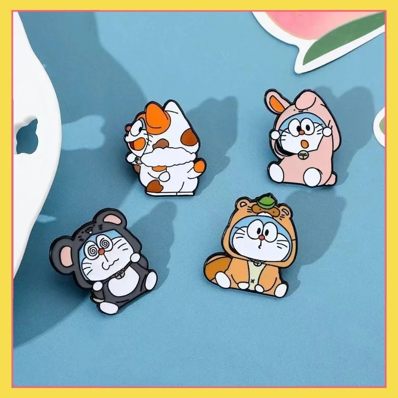 

Anime Doraemon peripheral brooch cartoon anime peripheral super cute pajamas girl metal bag badge gift accessory gift