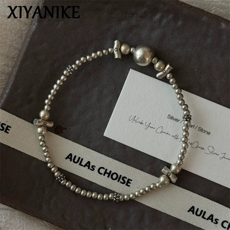 

XIYANIKE Vintage Bead Elastic Rope Bracelet For Women Girl Hip Hop Fashion New Jewelry Gift Party Rock pulseras mujer