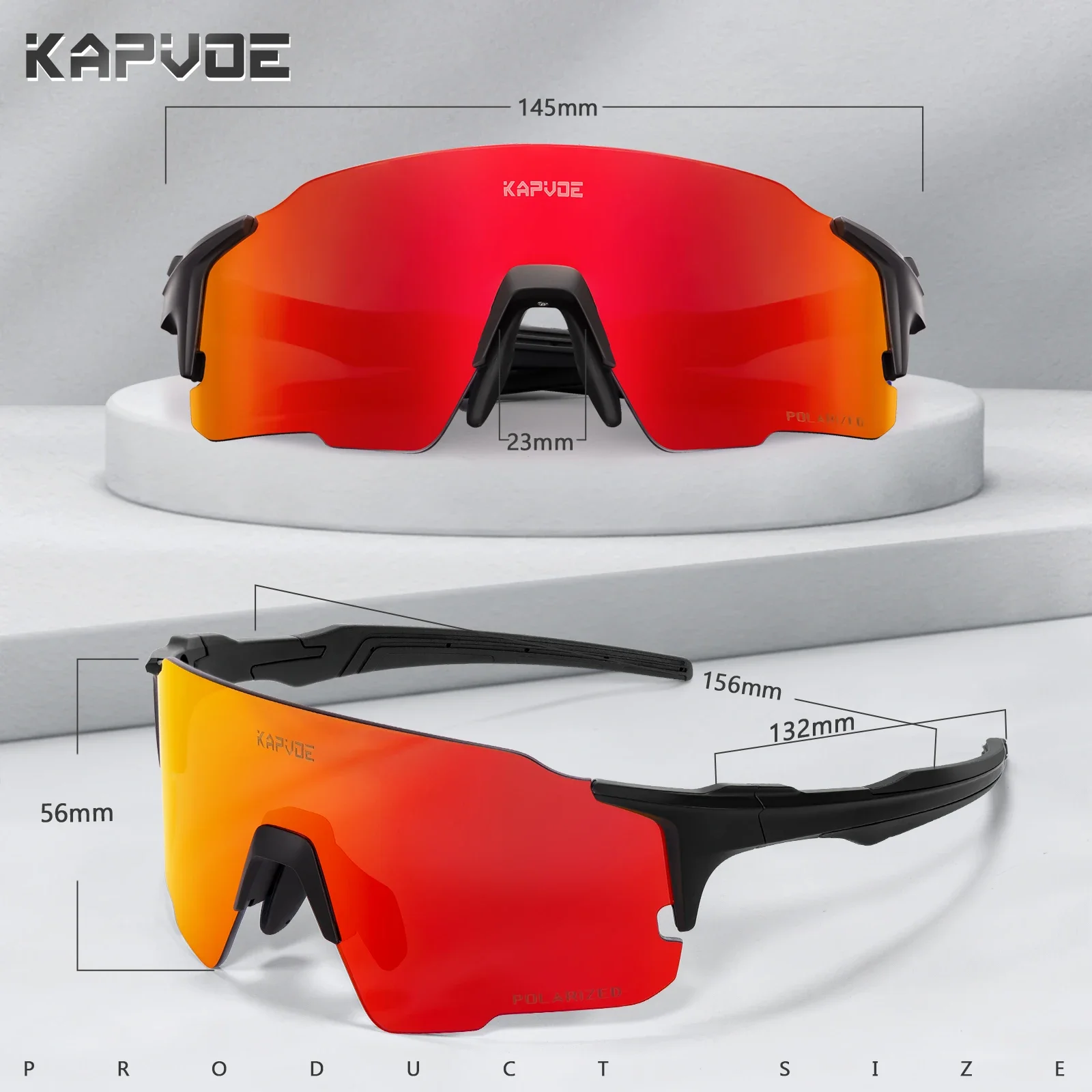 Kapvoe Men Polarized Cycling Sunglasses Beach Fishing UV400 Glasses Man MTB Eyepieces Woman Bike Goggles Bicycle Eyewear Sports