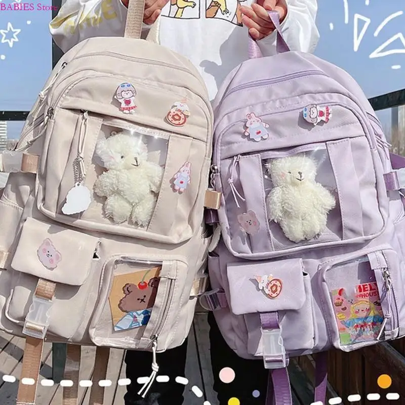 

C9GB School Backpack Laptop Backpacks Student Bookbag Nylon Casual Travel Bags for Teen Girls Women Ladies