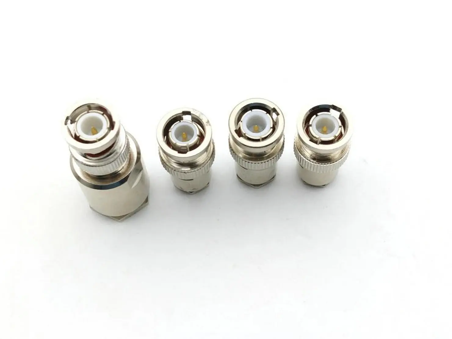 10pcs 50ohm BNC CONNECTOR COPPER BNC Clamp Plug adap[ter for RG 316 RG58 RG59 RG6 RG8 coaxial cable