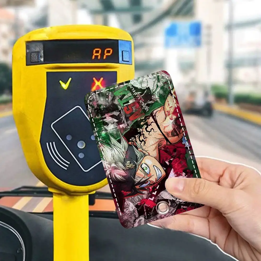 حامل شخصي ياباني أنيمي بلاك كلوفر مناسب لبطاقة البنك، مترو الأنفاق، محفظة بطاقات الحافلة، حافظة بطاقات، سلسلة مفاتيح حامل الشارة #6