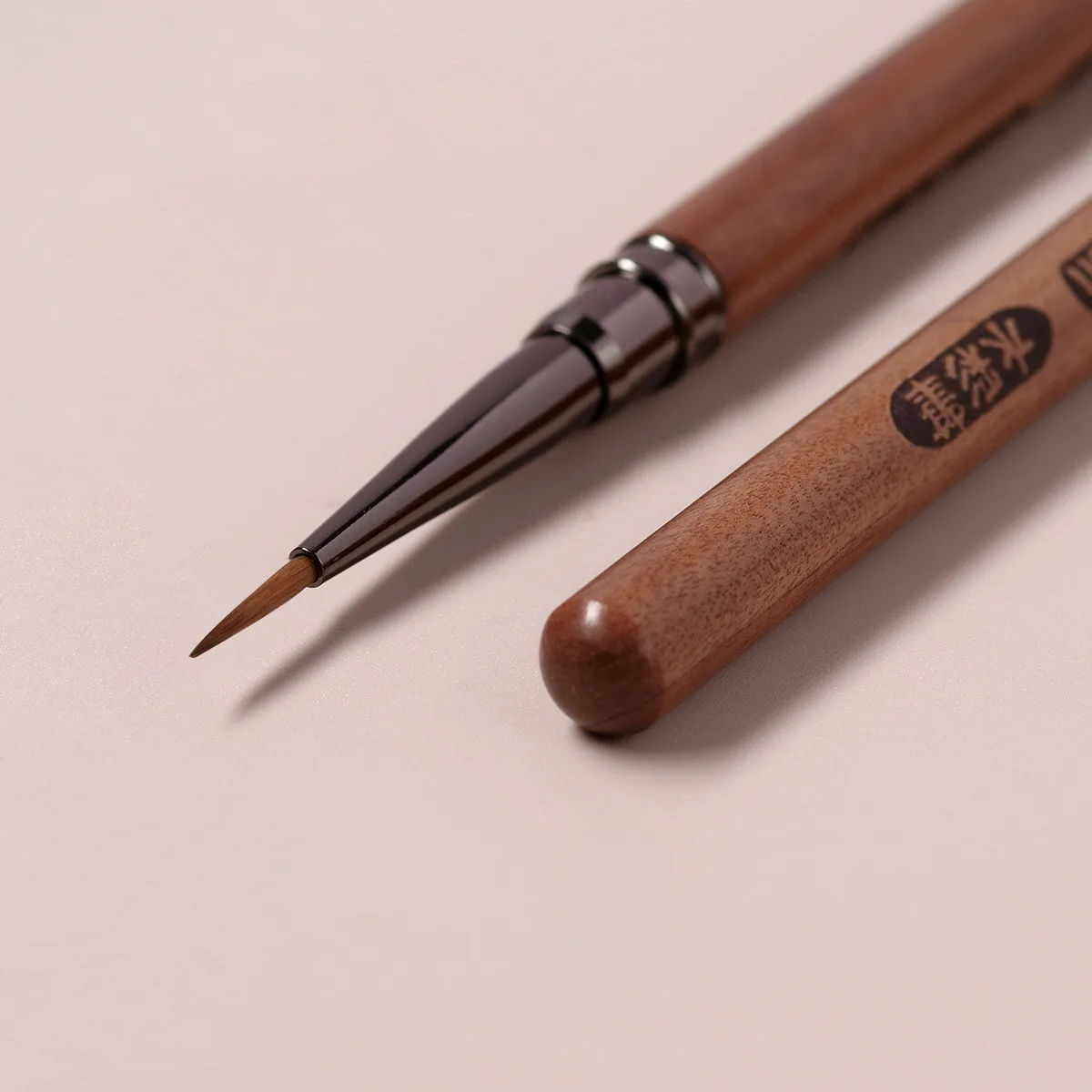 Round Wood Handle Nail Acrylic Brush UV Gel Carving Pen Brush Liquid Powder DIY Nail Drawing Nail Art Bruses