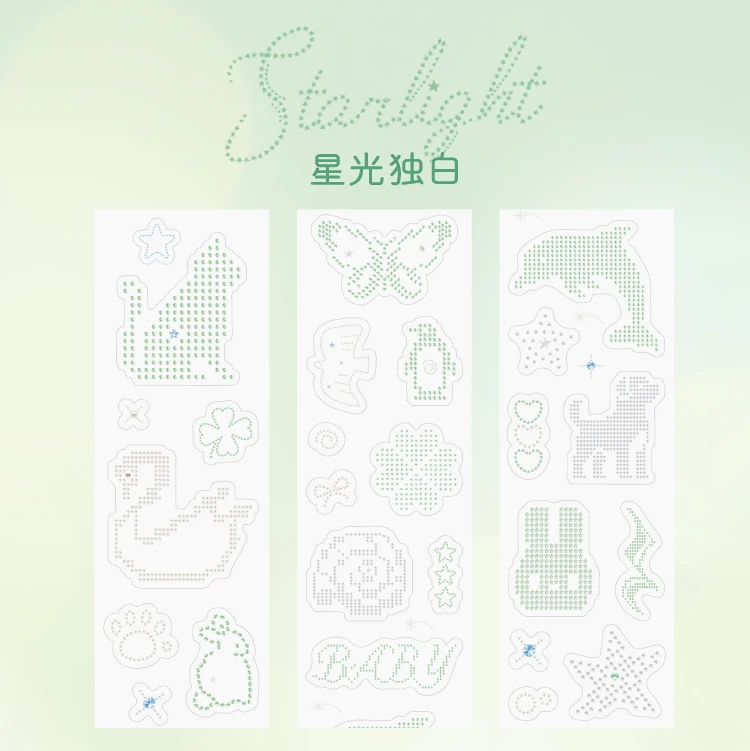 40mm * 3m Diamond Declaration Series Kawaii 3D Heißpräge-Stanzband DIY Tagebuch Scrapbook Ästhetische Schreibwaren – Detail 4