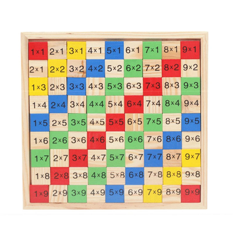 

Детская таблица умножения 9x9, математические игрушки, деревянные Монтессори, ранние развивающие математические арифметические учебные пособия для детей