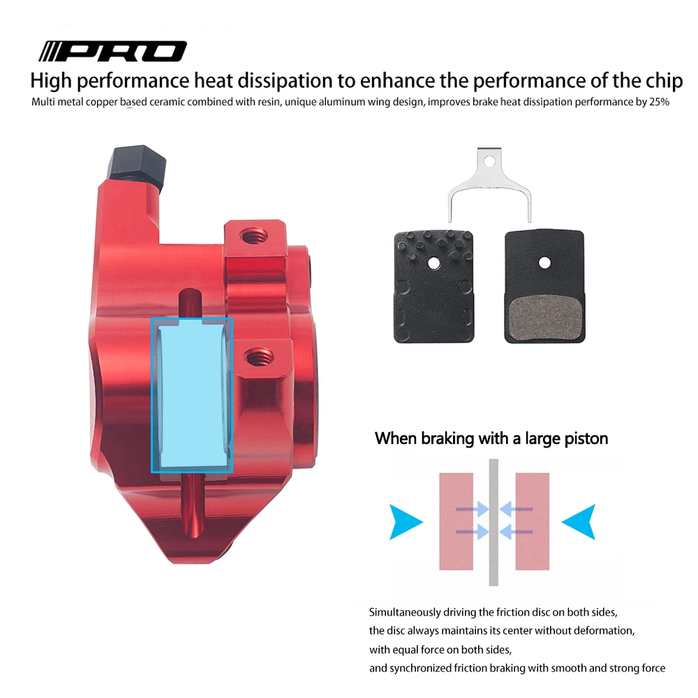 Суппорт с плоским креплением IIIPRO, дорожный гидравлический тормоз, колодки ICE-TECH, гоночный BMX, легкий вес с ЧПУ