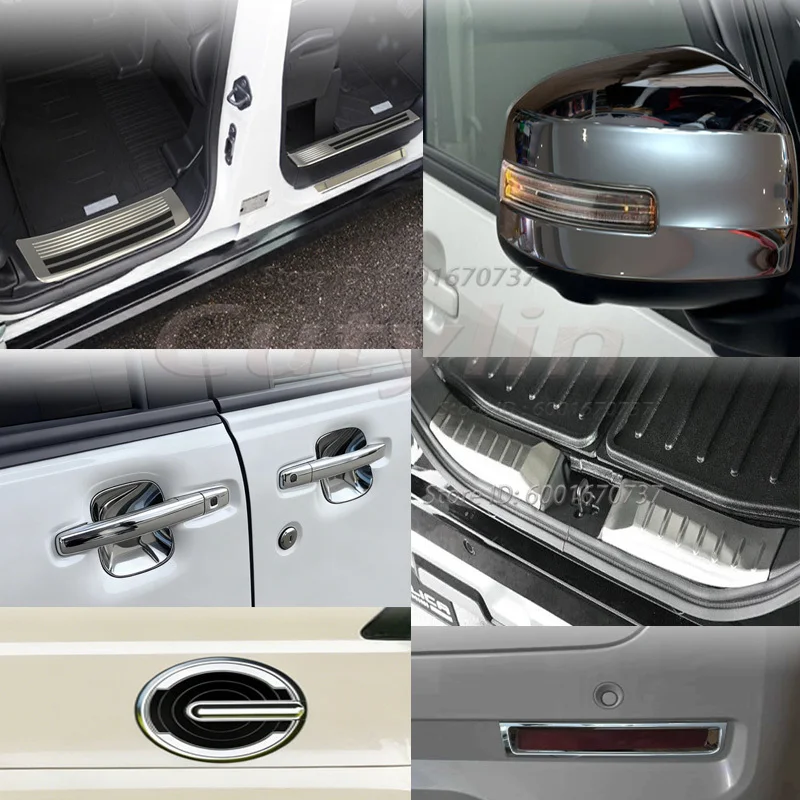 

For Nissan Roox 2025 2026 Black Side Door Scuff Pedal Cover Reaview Mirror Foglight Cover Trim Door Handle Bowl Decoration Cover