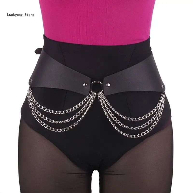 

Waist Belt for Women Teens Personality Alloy Tassel Body Straps Hip Hop Decors