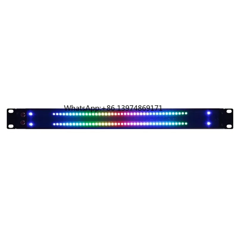 

Professional Cabinet Music 1U Double Row Flashing RGB Music Rhythm Indicator Voice Control Volume Dynamic Melody Flash