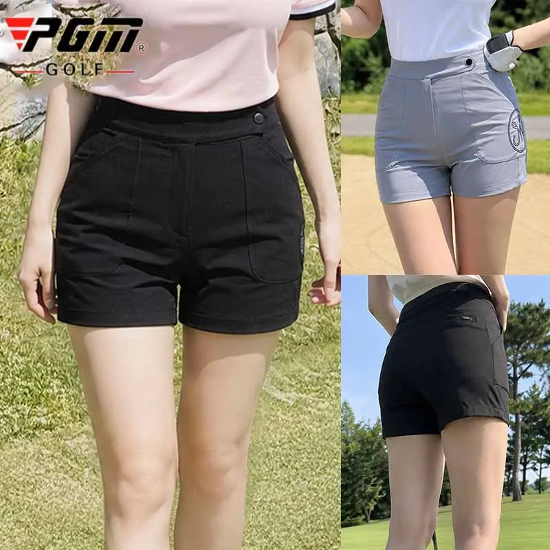 PGM Women Golf Shorts Summer Breathable Elastic Trousers Ladies High Waist Skinny Sports Shorts Slim Tennis Sportswear