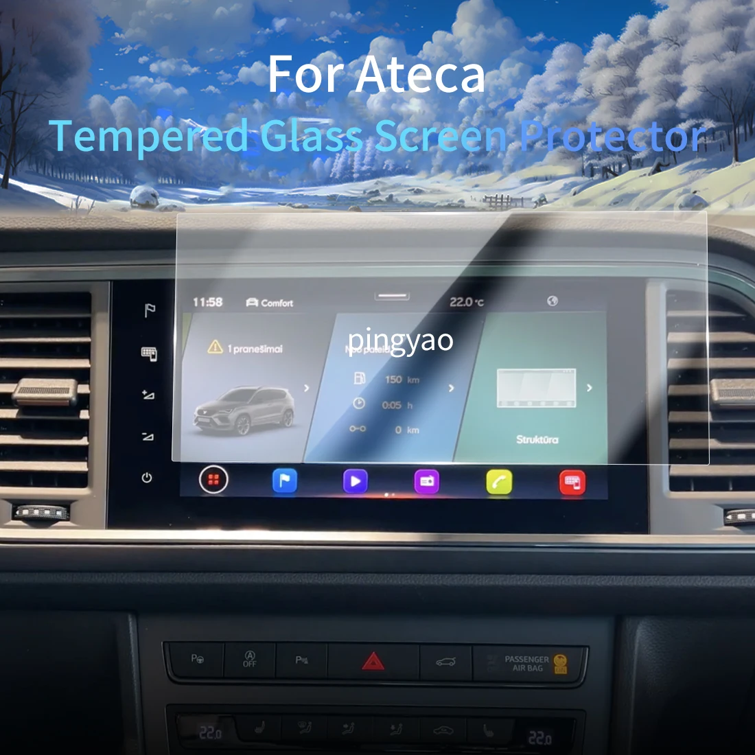 

Car Sticker Screen Protector Navigation Display Tempered Glass Protective Film Car Accessories Vehicle For 24 Cupra Ateca