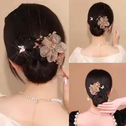 Flower Hair Clip Women Girls Hair Bun Maker Flexible Non-slip Lazy Hair Curler Twist Hairstyle Bun Elegant Hair Styling Tool