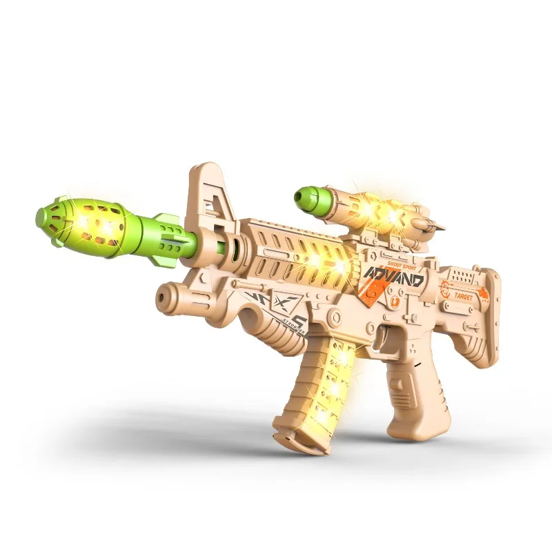 Pistolet optique acousto missile, effet sonore et lumineux, mitraillette, jouet pour petit garçon, jouet éducatif sûr sans cuisson, cadeaux pour enfants