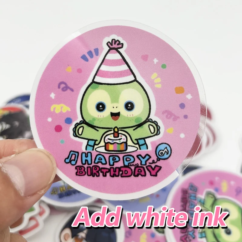 100 Sheets Custom Transparent Stickers - Die Cut/Kiss Cut Vinyl Decals - Personalized Waterproof Labels of Clear PVC