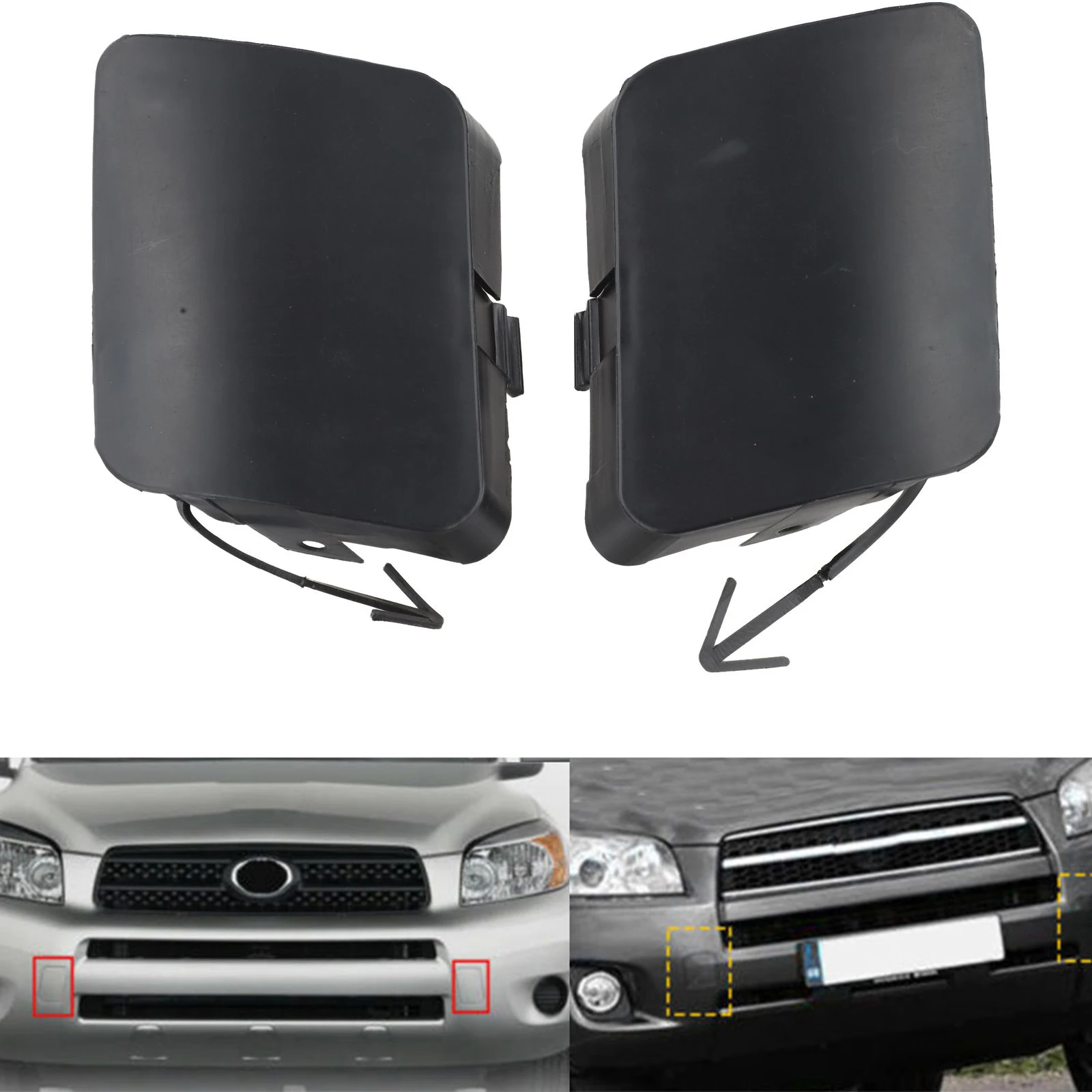

Крышка фаркопа 53286-42931 АБС-пластик ACA30 53285-42930 Крышка ACA33 для TOYOTA RAV4 2006-2008 Передняя Левая Правая