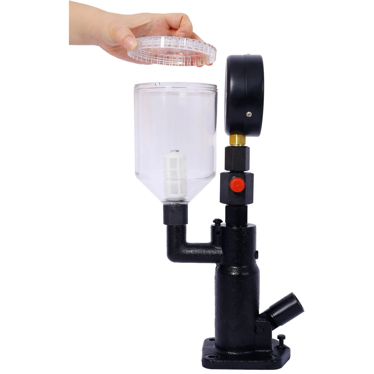 400Bar 6000PSI Fuel Injector Nozzle Tester Professional Auto Repair Tool with Dual Scale Gauge for Tractors Nozzle Pop Pressure