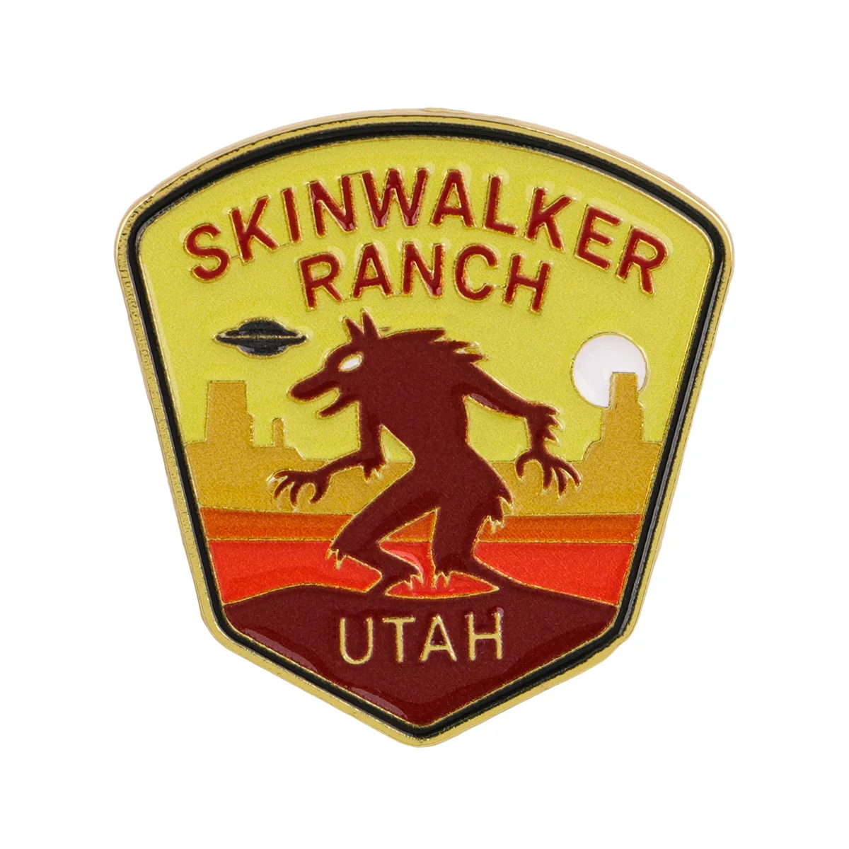 Skinwalker Pin metálico lobo gótico esmalte para mochila - imagen 2
