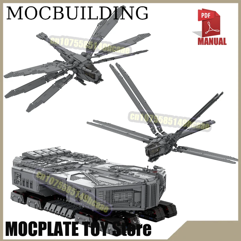 

Sci-Fi Harvester Model Creative Spaceship Heavy Duty Vehicle MOC Building Blocks Technology Construction Toys