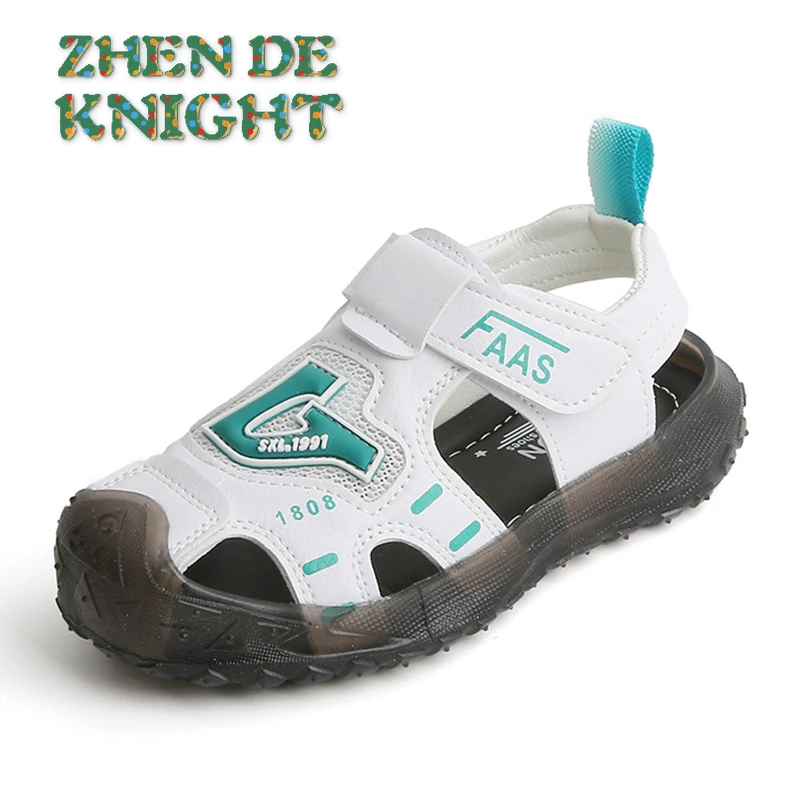 Kinder sandalen geschlossen Zehen Anti-Kicking Jungen Sommer neue weiche Sohle rutsch feste schöne Kinder Strands chuhe