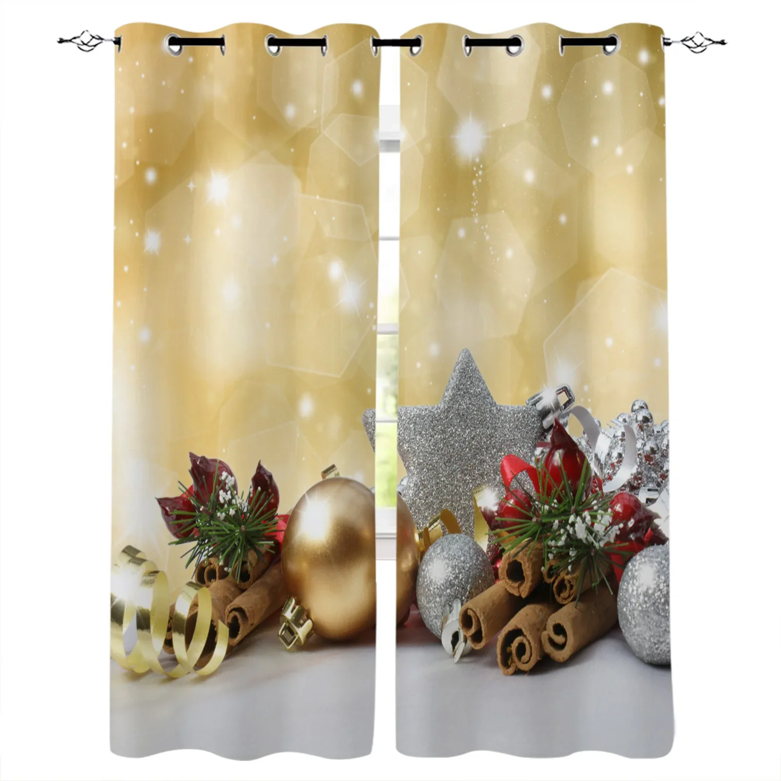 

Santa Claus Christmas Decoration Christmas Blackout Curtains 3D Print Window Curtain Bedroom Living Room Decor Window Treatments