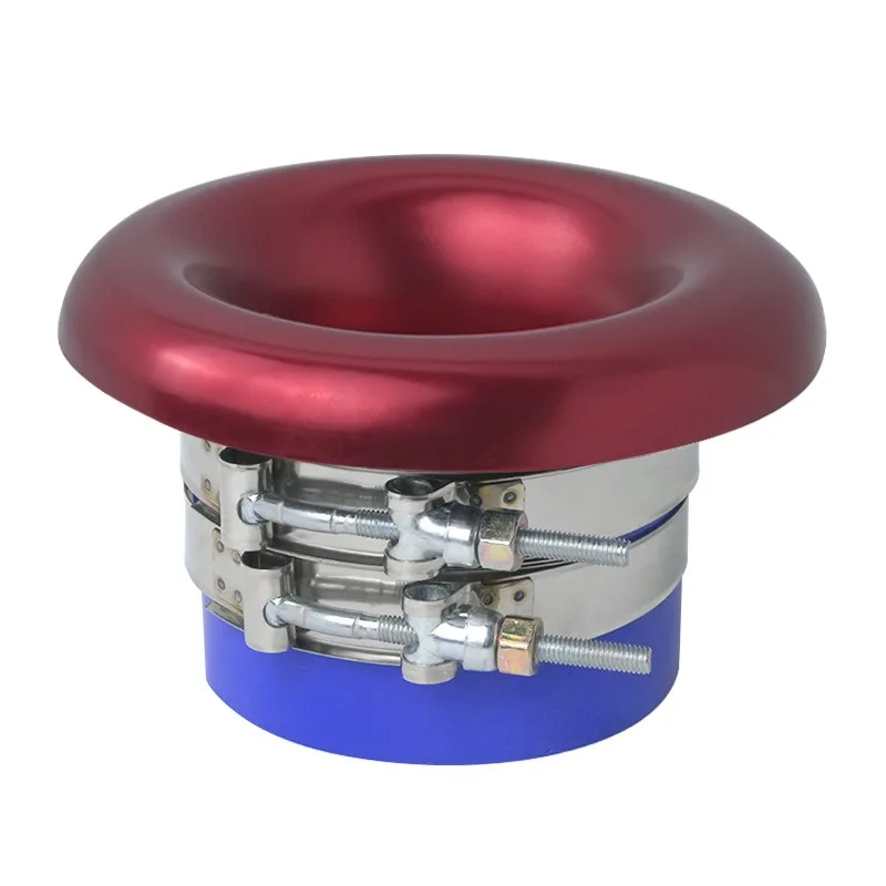 Per auto da 4 pollici Bellmouth Velocity Stack Adattatore presa d'aria Turbo Horn Tone presa d'aria Turbo Horn con tubo da 4 pollici