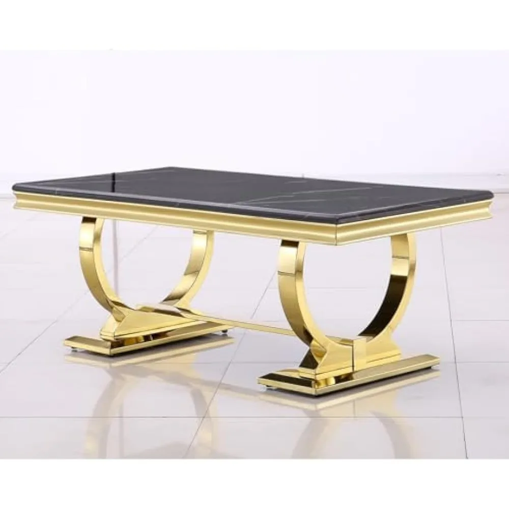 Gold Coffee Table for Living Room,48\