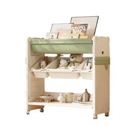 Zl Children's Bookcase Toy Storage Rack Two-in-One Picture Book Rack Storage Rack