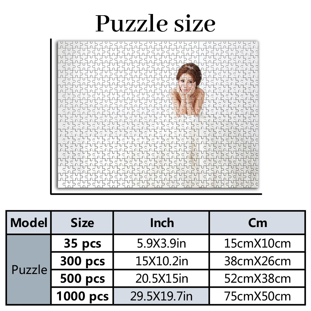 35/300/500pcs  girl Customized Picture Personalised Decompression Puzzles Customizable Picture For Kids Toy Kids Gift