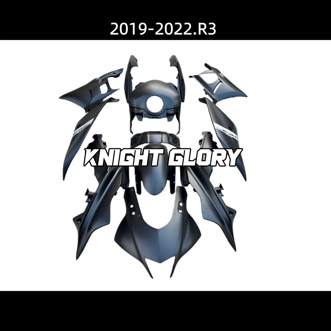 Full set of motorcycle  injection molded body coverings. Suitable for YZF-R3 YZF R3 R25 models from 2019and 2022. Body coverings