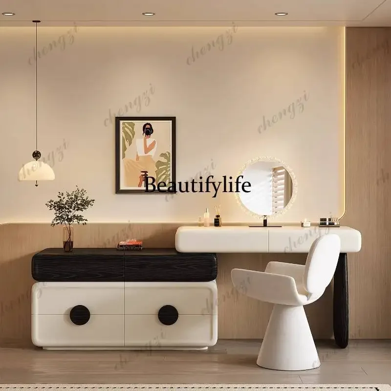 F182 PPP European Shelves Vanity Desk Storage Space Small Modern Corner Dressing Table Drawers Adult Coiffeuse De Chambre Furnit