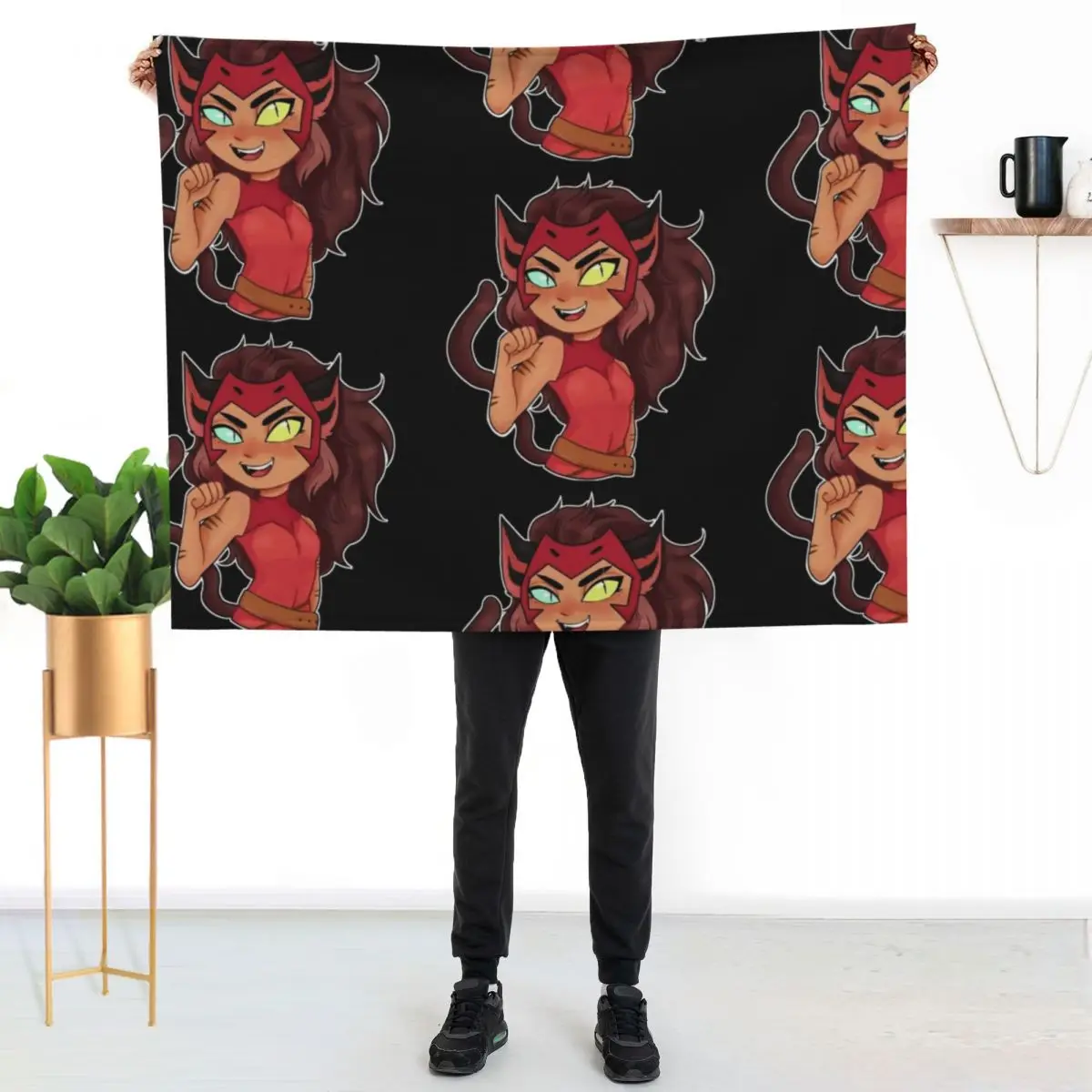 

She Ra Catra Artwork Throw Blanket Flannel Fleece Soft Warm Throw Blanket