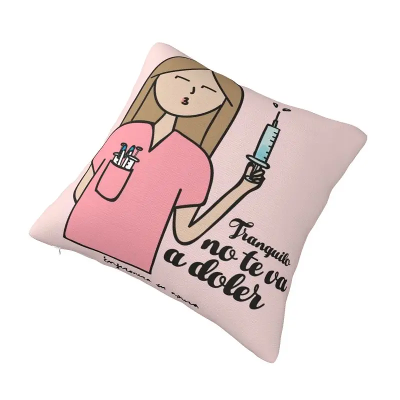 Custom Nordic Funny Cartoon Nurse Sofa Cushion Cover Polyester Health Care Nursing Doctors Pillow Case