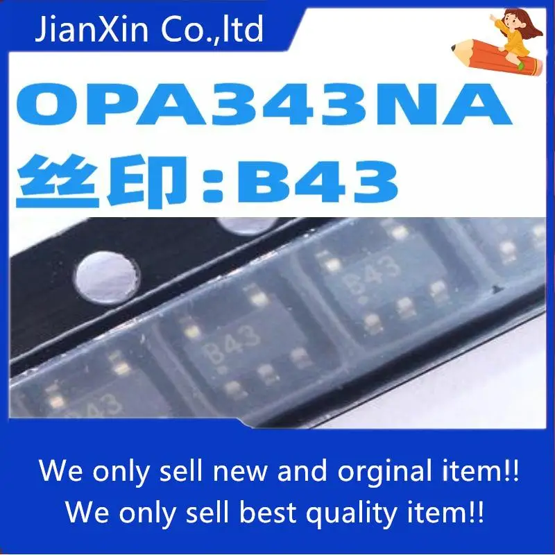 10pcs orginal new  OPA343NA/250 silk screen: B43 : SOT-23-5 patch